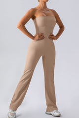 Sleeveless Straight Leg Active Jumpsuit