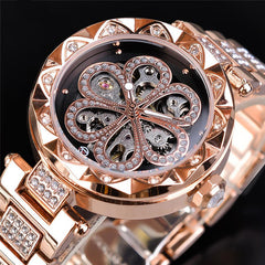 Mechanical Automatic Watches Luxury Rhinestone Female Wrist Watches