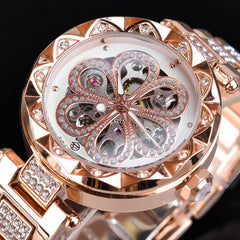 Mechanical Automatic Watches Luxury Rhinestone Female Wrist Watches