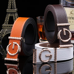 Ladies luxury belts, Genuine Leather belt Fashion genuine leather men belts buckle
