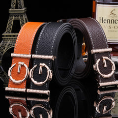 Ladies luxury belts, Genuine Leather belt Fashion genuine leather men belts buckle