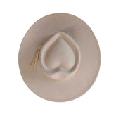 Vegan Suede Hat Teardrop shape 9.5cm Wide Brim Fedora Hat Men's and Women's Autumn and Winter Felt Jazz Hat Classic Church Hat