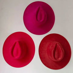 Suede Wide Brim Fedora Hat