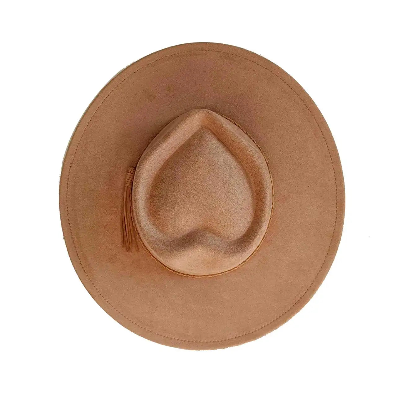 Vegan Suede Hat Teardrop shape 9.5cm Wide Brim Fedora Hat Men's and Women's Autumn and Winter Felt Jazz Hat Classic Church Hat