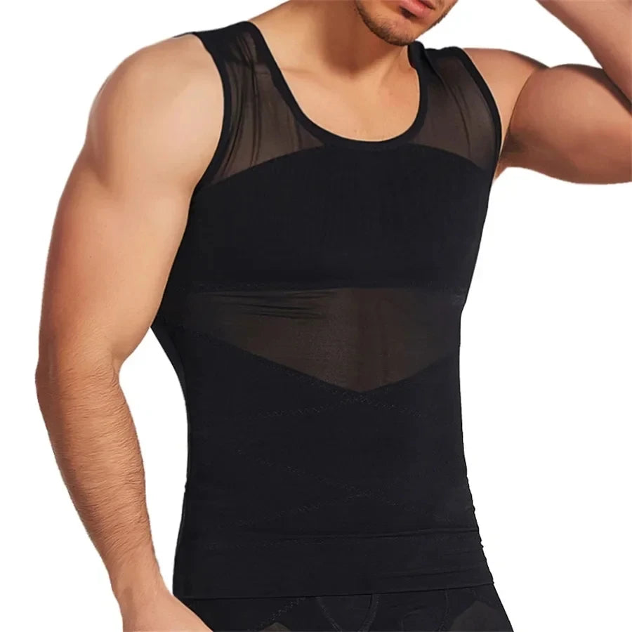 Men's Body Shaper Waist Trainer Slimming Vest Corset Tank Tops Undershirt Abdomen Slimming Shapewear Fat Burn Fitness Suits