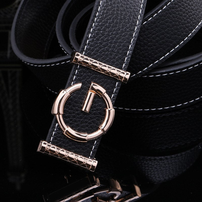 Ladies luxury belts, Genuine Leather belt Fashion genuine leather men belts buckle
