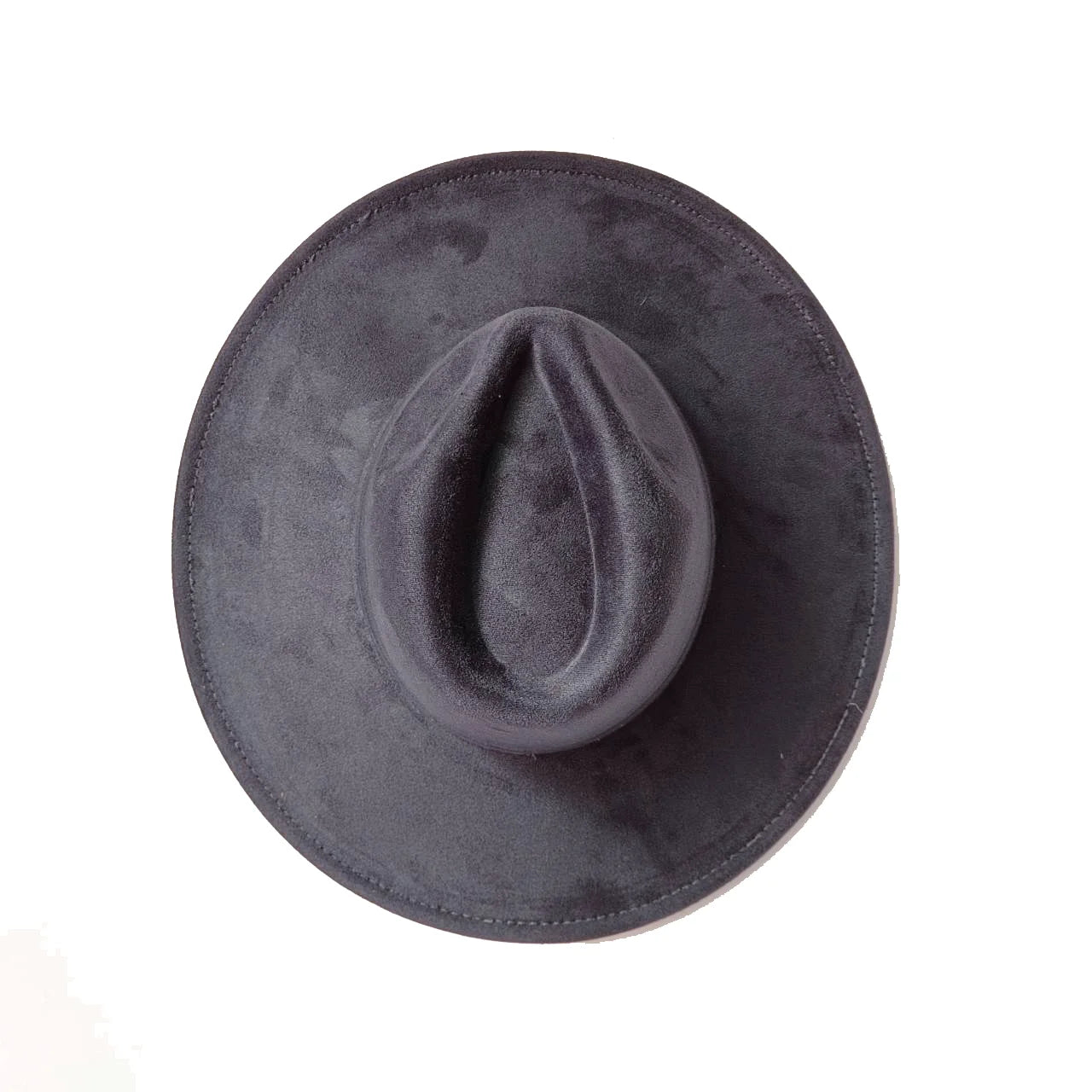 Suede Wide Brim Fedora Hat