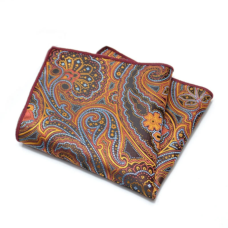 Men's Classic Pocket Square Polyester Paisley
