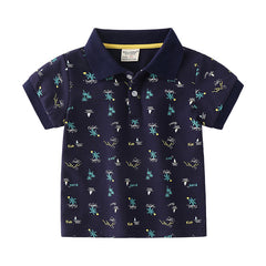 Summer Boys' Cotton Short-sleeved Polo Shirt