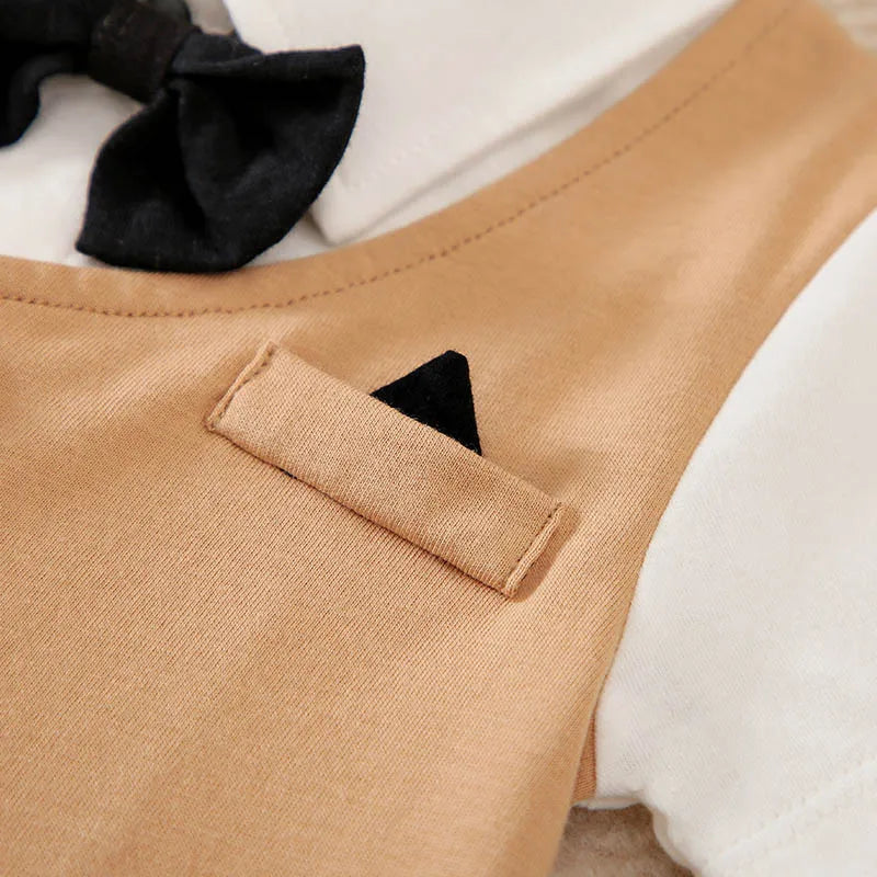 Baby & Newborn Gentleman Style Short-sleeved Bodysuit