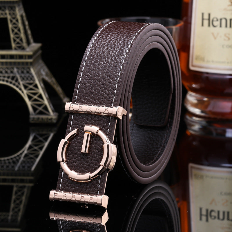Ladies luxury belts, Genuine Leather belt Fashion genuine leather men belts buckle