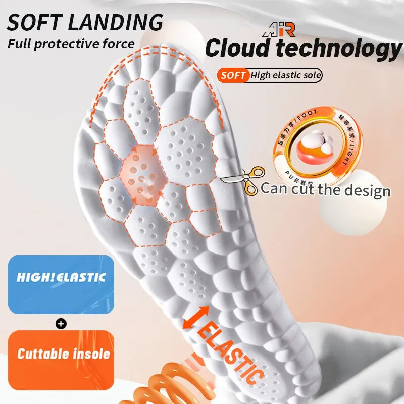 4D Shock Absorption Sport Insoles for Shoes