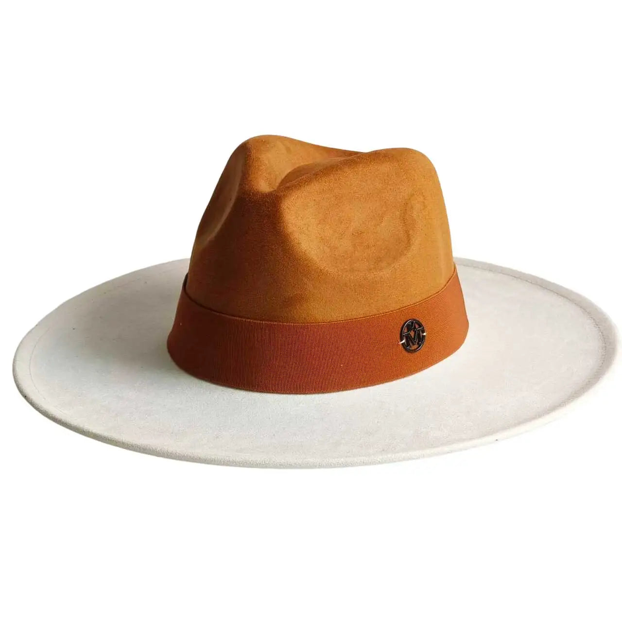 Vegan Suede Hat Teardrop shape 9.5cm Wide Brim Fedora Hat Men's and Women's Autumn and Winter Felt Jazz Hat Classic Church Hat