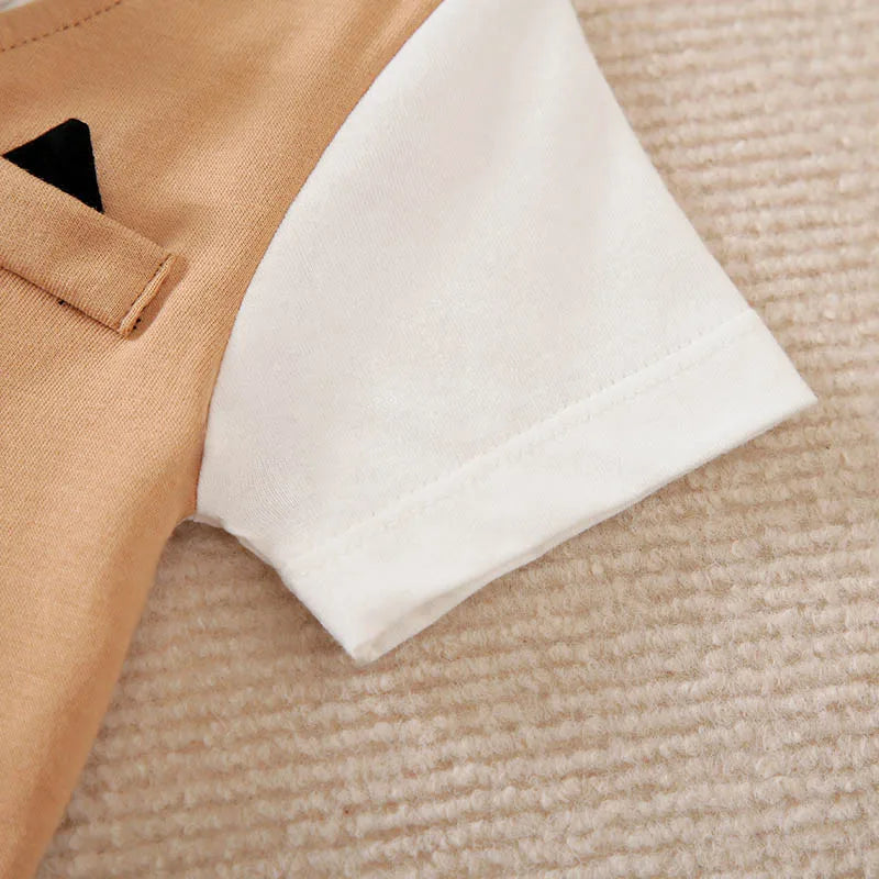 Baby & Newborn Gentleman Style Short-sleeved Bodysuit