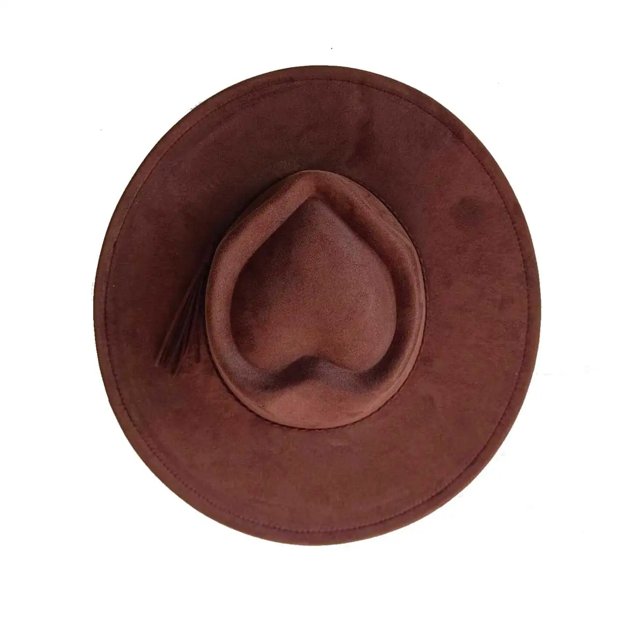 Vegan Suede Hat Teardrop shape 9.5cm Wide Brim Fedora Hat Men's and Women's Autumn and Winter Felt Jazz Hat Classic Church Hat