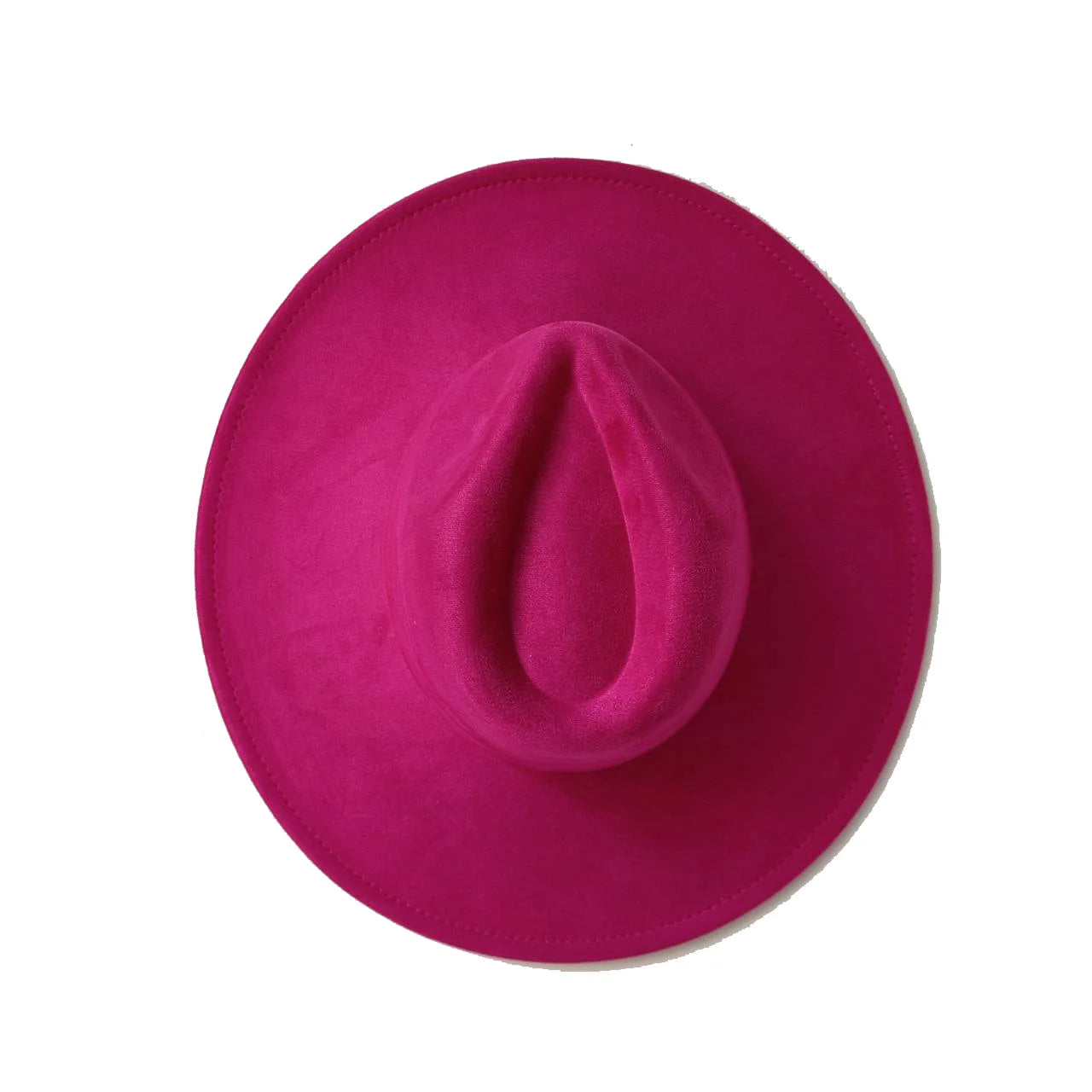 Suede Wide Brim Fedora Hat