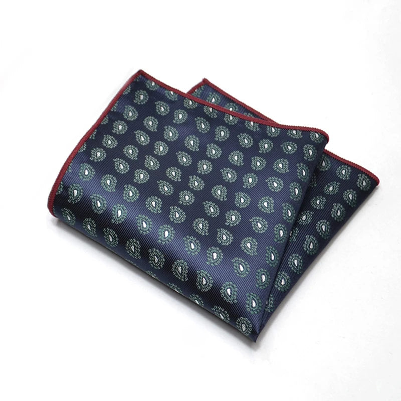 Men's Classic Pocket Square Polyester Paisley
