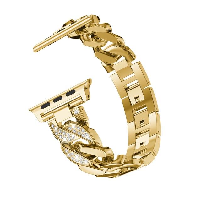 Compatible With , Diamond-studded Stainless Steel Strap