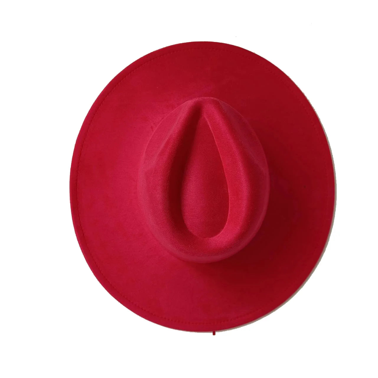Suede Wide Brim Fedora Hat