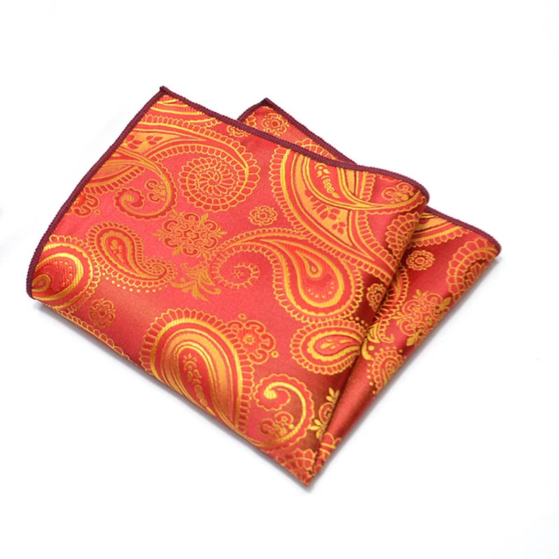 Men's Classic Pocket Square Polyester Paisley