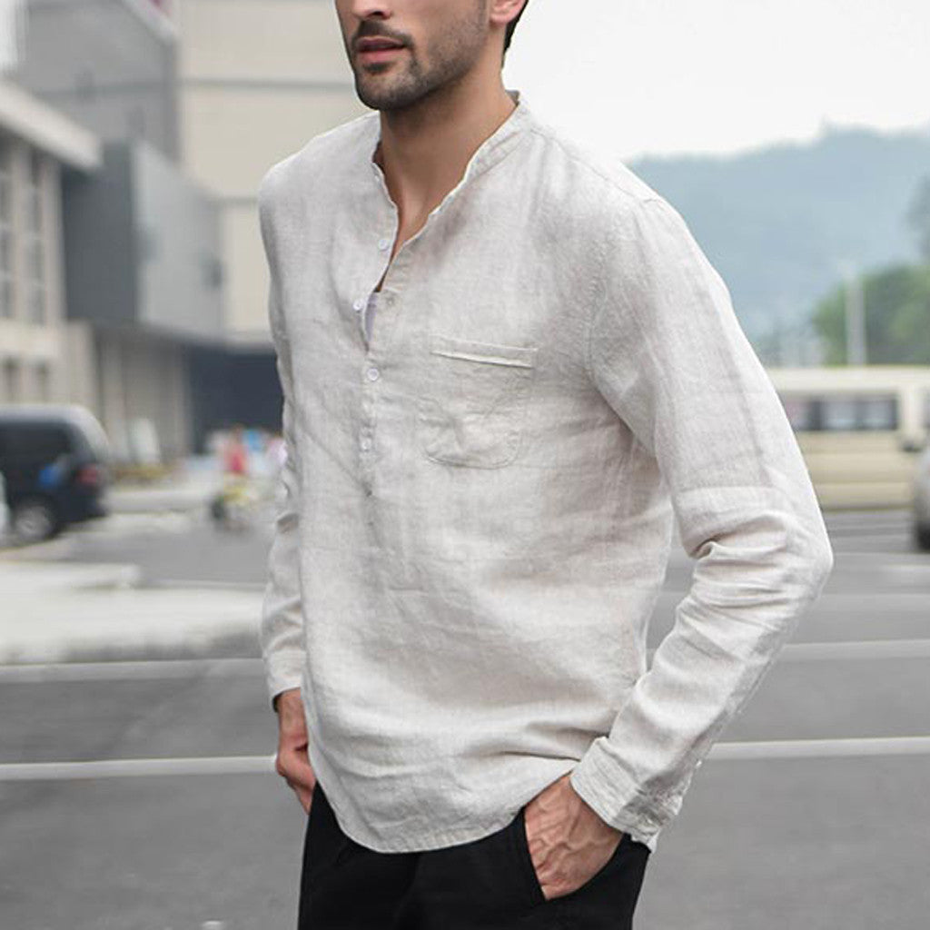 Vintage Shirt Button Linen Shirts