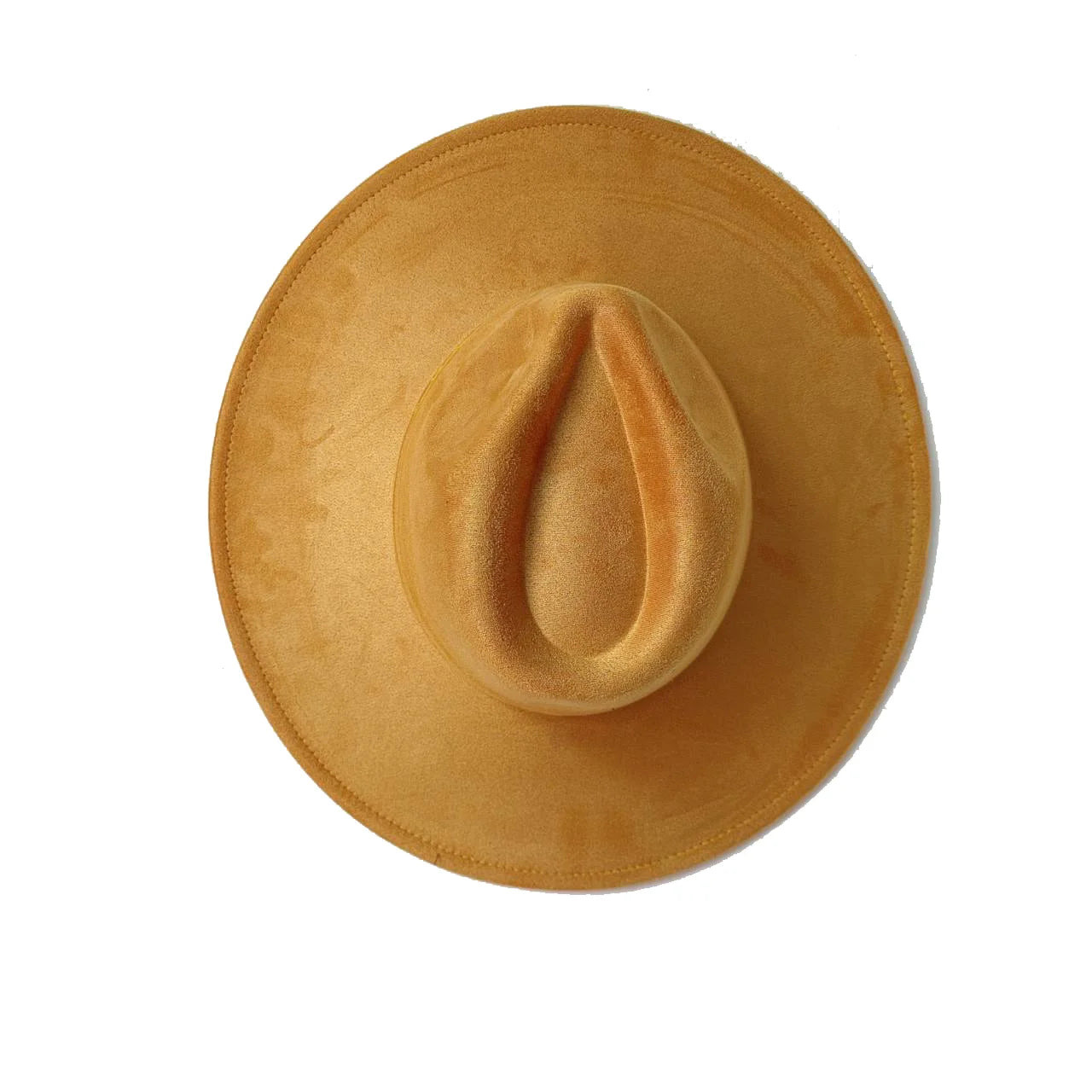 Suede Wide Brim Fedora Hat