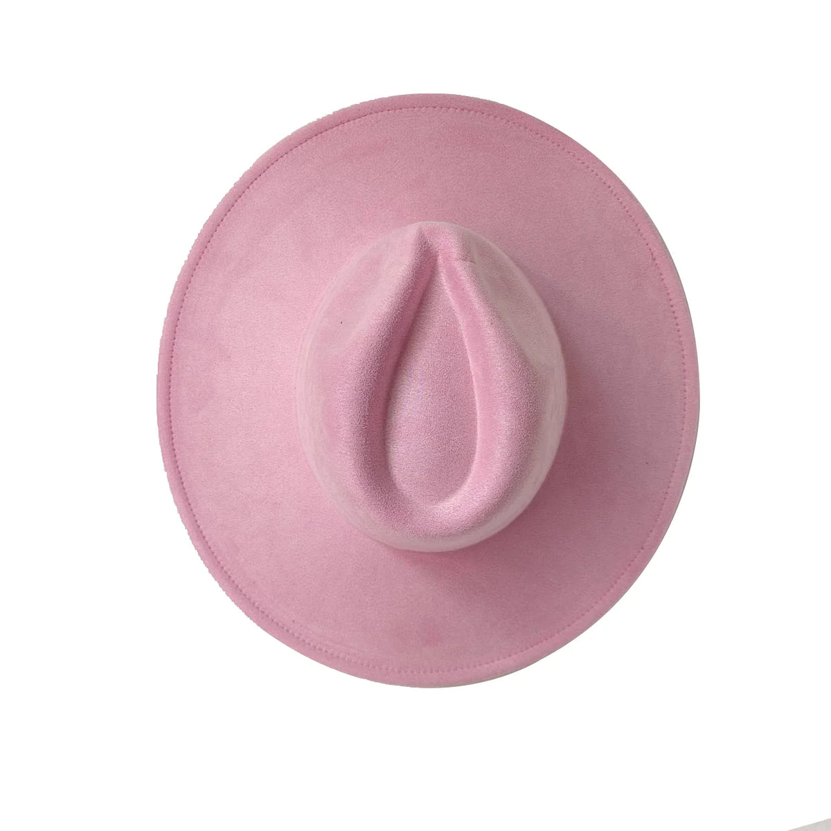 Suede Wide Brim Fedora Hat