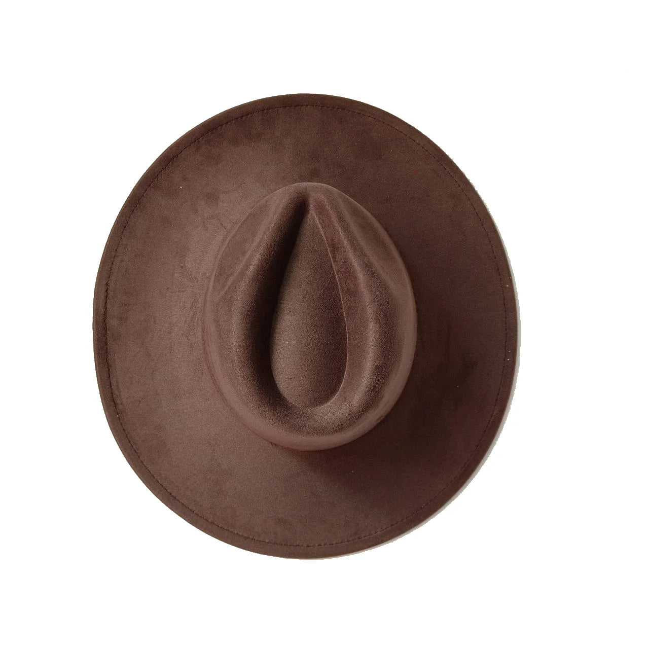 Suede Wide Brim Fedora Hat