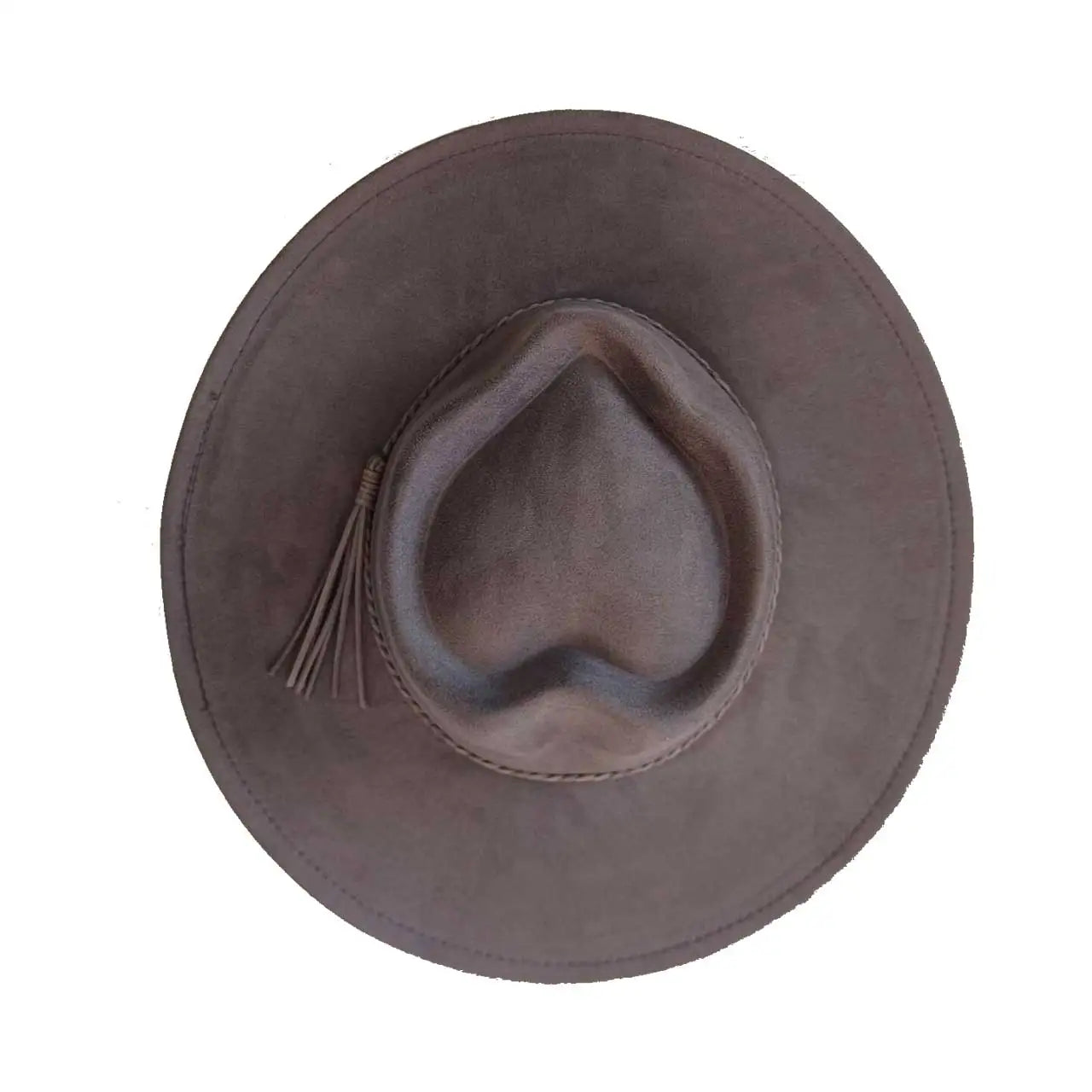 Vegan Suede Hat Teardrop shape 9.5cm Wide Brim Fedora Hat Men's and Women's Autumn and Winter Felt Jazz Hat Classic Church Hat