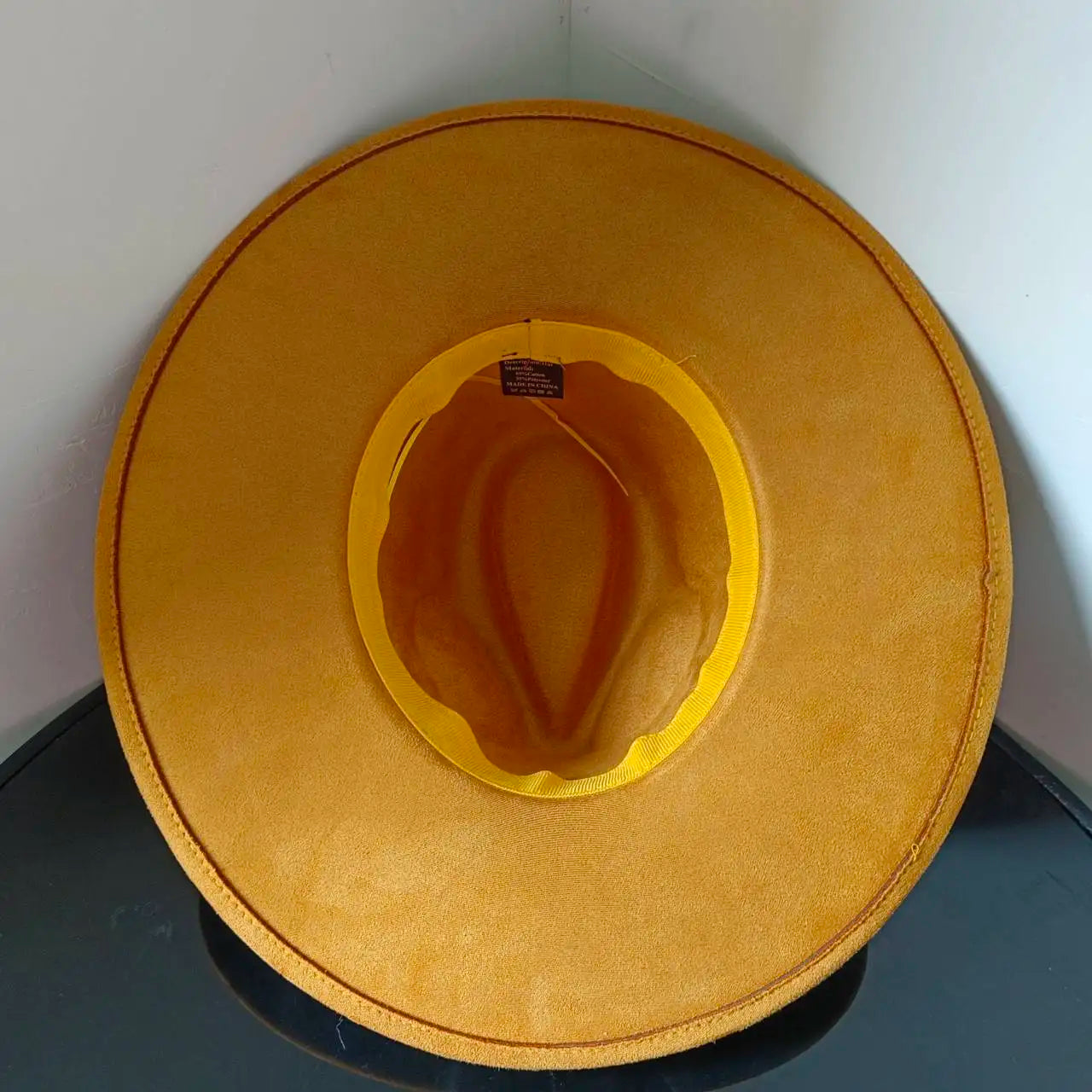 Suede Wide Brim Fedora Hat