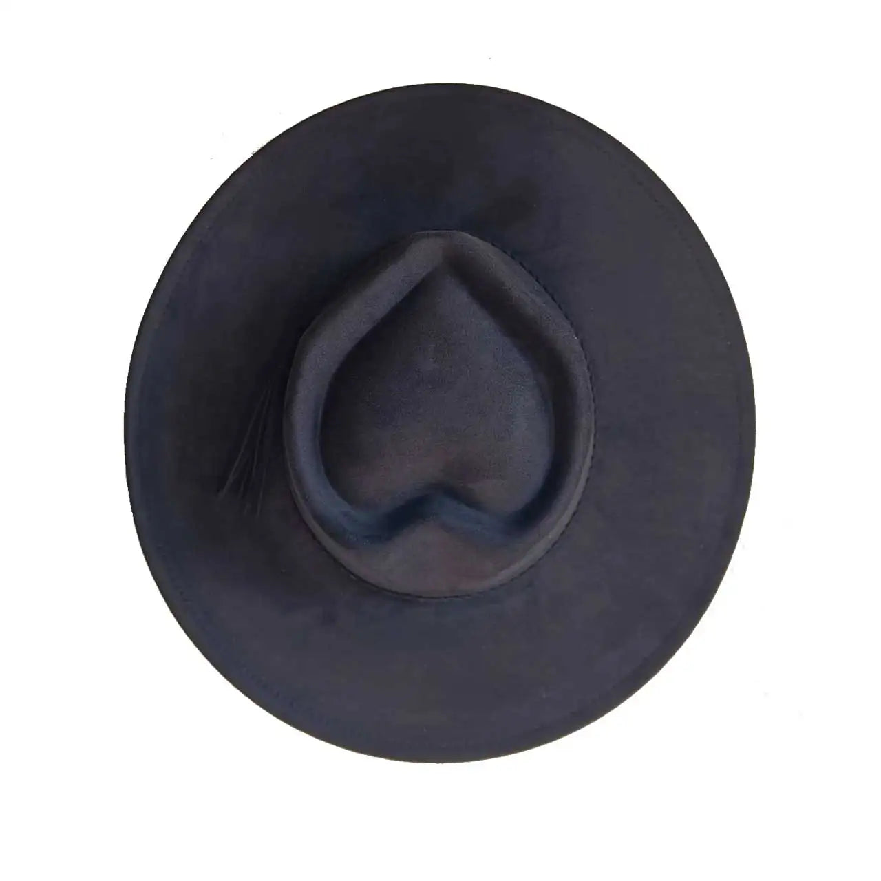 Vegan Suede Hat Teardrop shape 9.5cm Wide Brim Fedora Hat Men's and Women's Autumn and Winter Felt Jazz Hat Classic Church Hat