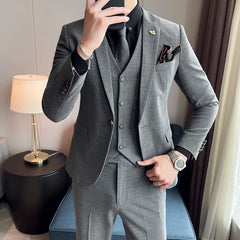 Modern 3-Piece Slim Fit Suit