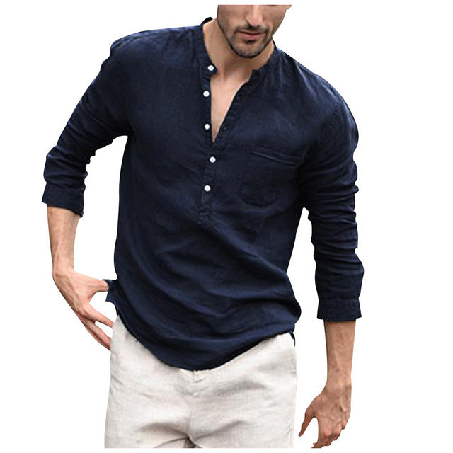 Vintage Shirt Button Linen Shirts