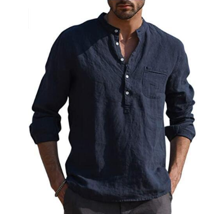 Vintage Shirt Button Linen Shirts