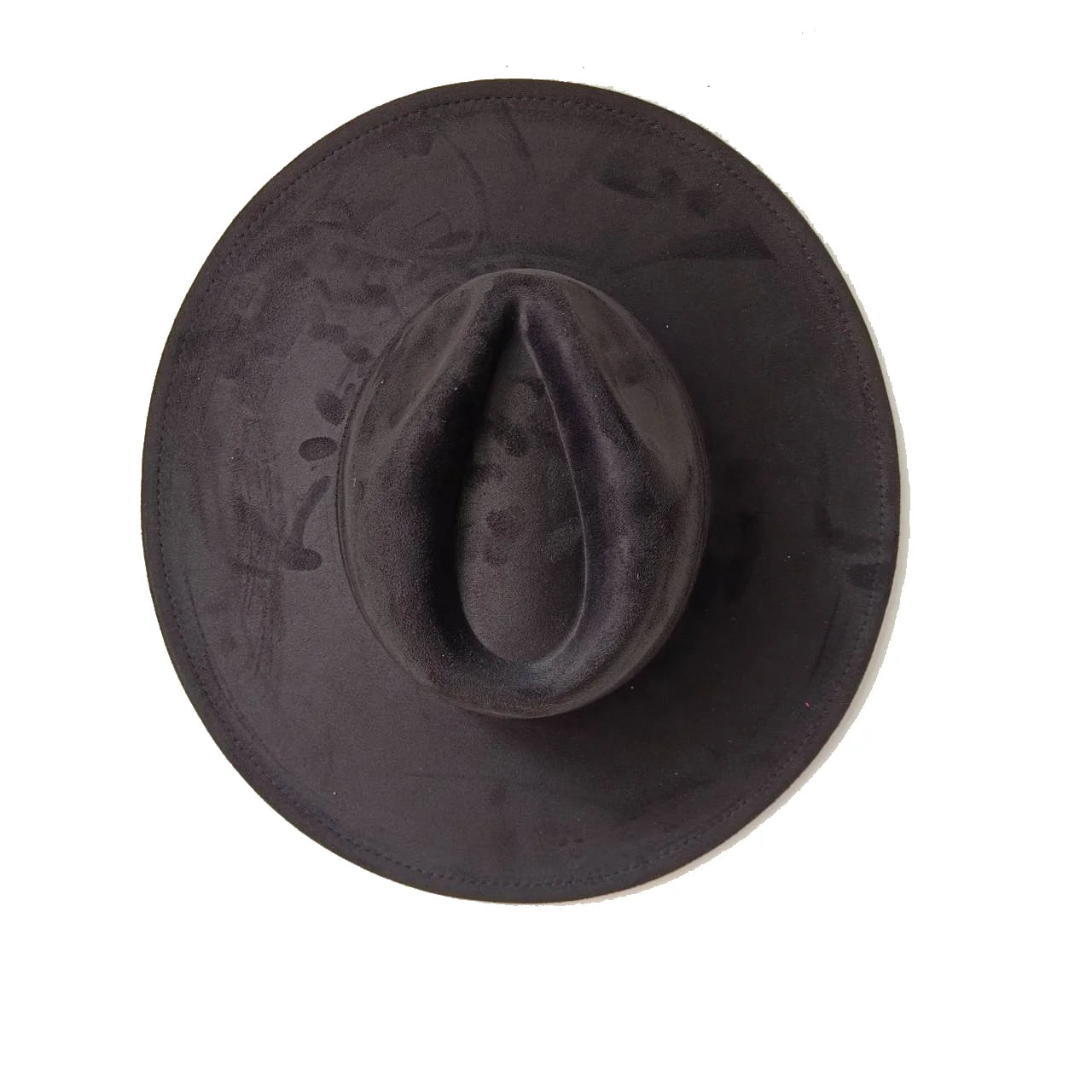 Suede Wide Brim Fedora Hat