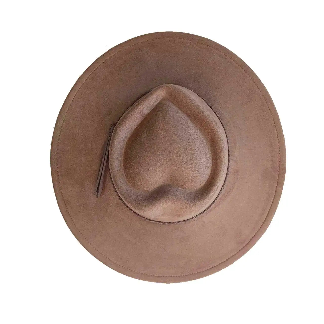 Vegan Suede Hat Teardrop shape 9.5cm Wide Brim Fedora Hat Men's and Women's Autumn and Winter Felt Jazz Hat Classic Church Hat