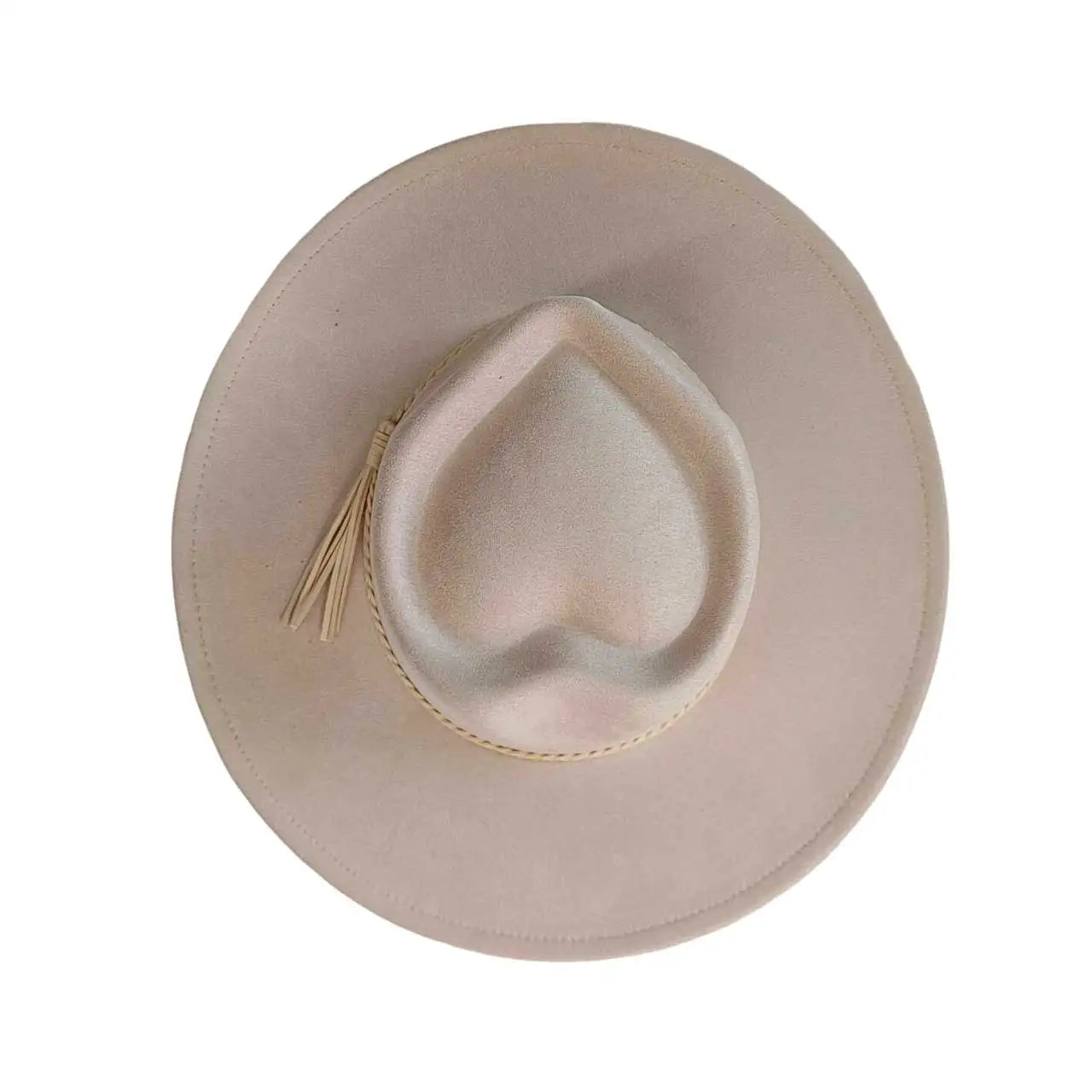 Vegan Suede Hat Teardrop shape 9.5cm Wide Brim Fedora Hat Men's and Women's Autumn and Winter Felt Jazz Hat Classic Church Hat