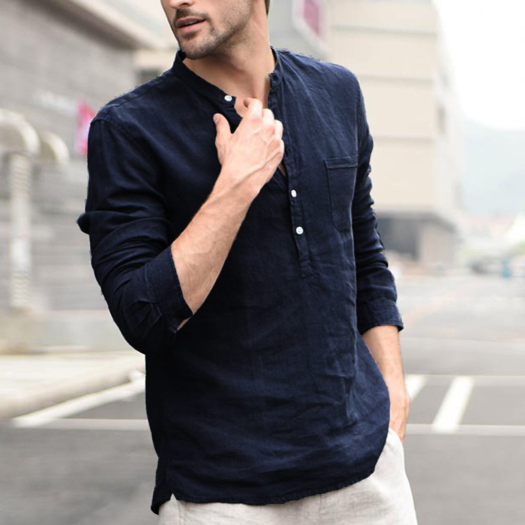 Vintage Shirt Button Linen Shirts