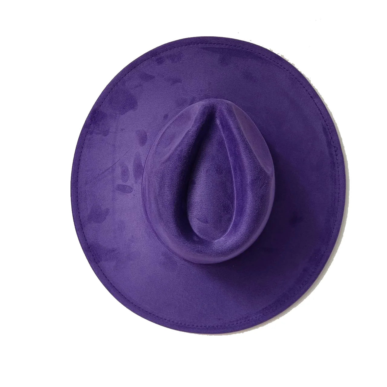 Suede Wide Brim Fedora Hat