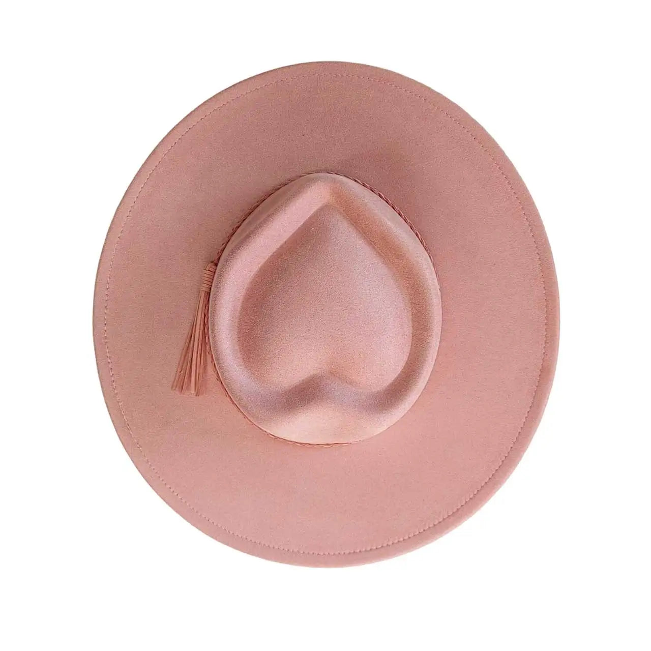 Vegan Suede Hat Teardrop shape 9.5cm Wide Brim Fedora Hat Men's and Women's Autumn and Winter Felt Jazz Hat Classic Church Hat