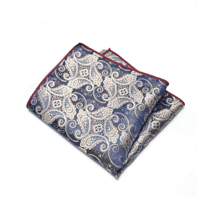 Men's Classic Pocket Square Polyester Paisley