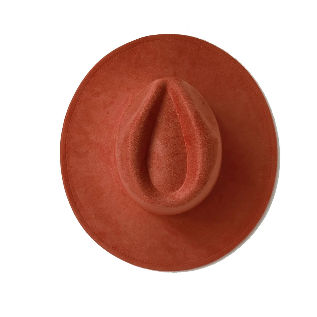 Suede Wide Brim Fedora Hat