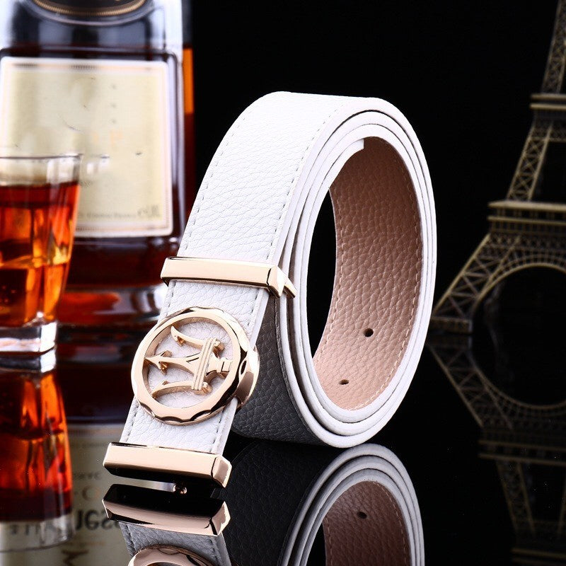 Ladies luxury belts, Genuine Leather belt Fashion genuine leather men belts buckle