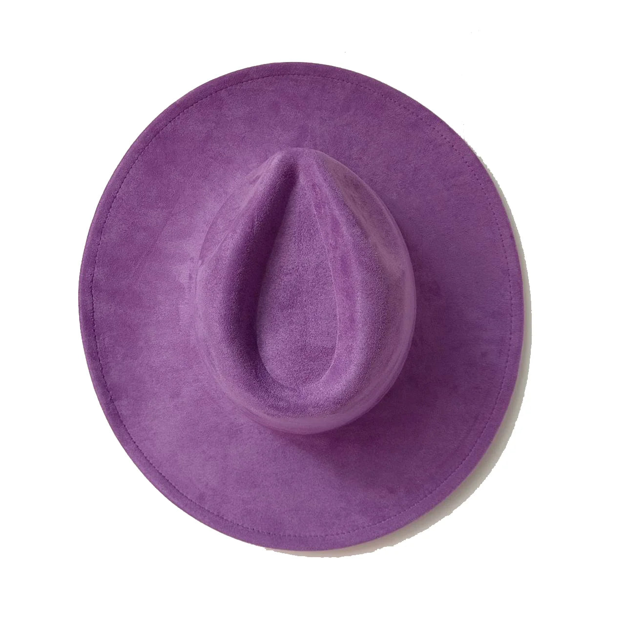 Suede Wide Brim Fedora Hat